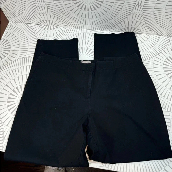 Chicos‎ Women’s Black Flat Front Pants Fabulously Slimming Chicos Size 3 - Picture 1 of 8